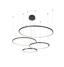 Люстра подвесная светодиодная Newport 15104/S black glossy LOREN LED 105W 3100K 10000Lm черный никель