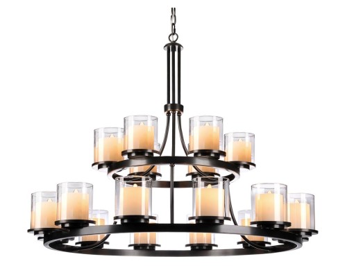 Люстра подвесная Newport 35012+6/С ALBA E14 18*40W черный+золото