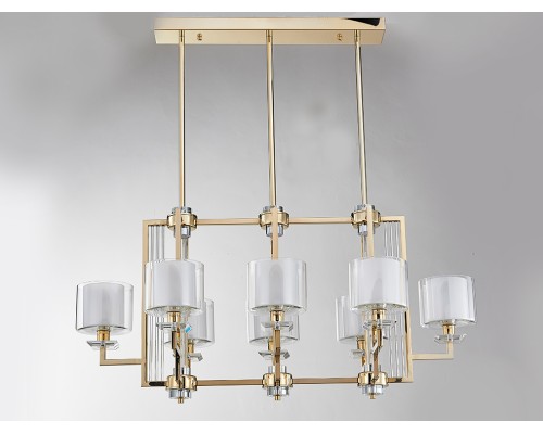 Люстра подвесная Newport 4408/S gold ALEXANDRA Е14+LED 8+6*40W+5W золото