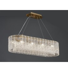 Люстра подвесная Newport 10820/90 brass oval BEATRICE Е14 12*40W матовая латунь