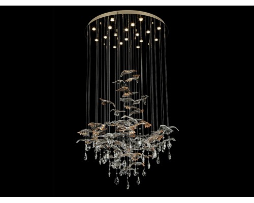 Люстра подвесная Newport 8220/80 С gold polished VERONA GU4 18*5W золото