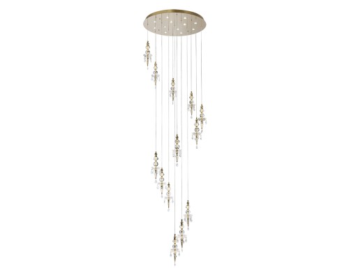 Люстра подвесная Newport 8360/800 gold STELLA GU4+ LED 12*5W+13*2W*3000K 7740Lm золото