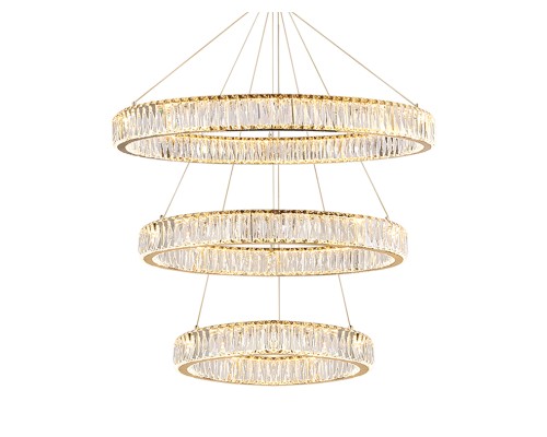 Потолочная чашка Newport 8240 D25 3 вертик.кольца gold CRYSTAL золото