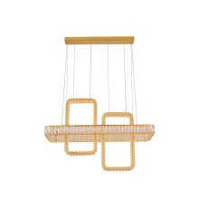 Люстра подвесная светодиодная Newport 8232+2/S gold NEW CRYSTAL 2 LED 62W 3100K 6200Lm золото