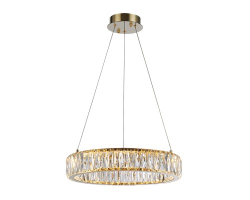 Люстра подвесная светодиодная Newport 8240N/40 gold CRYSTAL LED 29W 2640Lm 3100-4000K золото