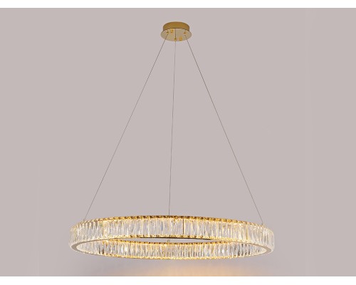 Люстра подвесная светодиодная Newport 8240N/80 gold CRYSTAL LED 59W 5500Lm 3100-4000K золото