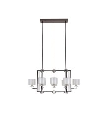 Люстра подвесная Newport 4408/S black glossy ALEXANDRA Е14+LED 8+6*40W+5W черный никель