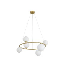 Люстра подвесная Newport 3840/60 С brass INGRID G9 6*25W латунь