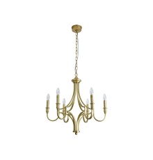 Люстра подвесная Newport 3456/С brass DANIELA E14 6*40W латунь