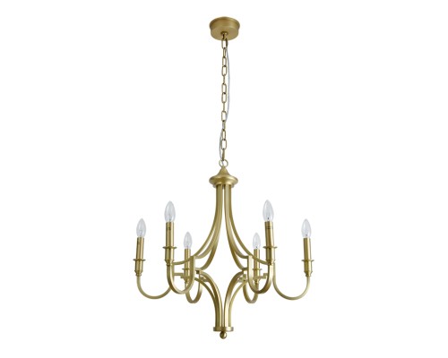 Люстра подвесная Newport 3456/С brass DANIELA E14 6*40W латунь