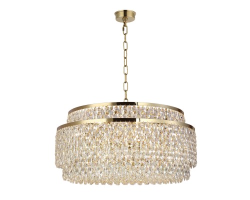 Люстра подвесная Newport 8530/80 C gold polished TIFFANY E14 24*40W золото шампань