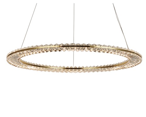 Люстра подвесная светодиодная Newport 8241N/800 gold CRYSTAL LED 60W 6600Lm 3100-4000K золото