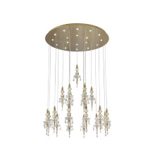 Люстра подвесная Newport 8360/1000 gold STELLA GU4+ LED 18*5W+19*2W *3000K 11520Lm золото