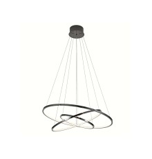 Люстра подвесная светодиодная Newport 15303N/S black glossy LOREN LED 67W 6700Lm 3100-4000К черный никель