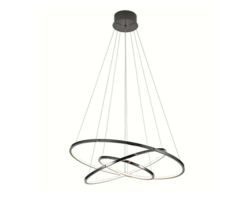 Люстра подвесная светодиодная Newport 15303N/S black glossy LOREN LED 67W 6700Lm 3100-4000К черный никель