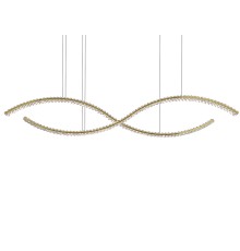 Люстра подвесная светодиодная Newport 8242N/160 gold CRYSTAL LED 80W 8800 Lm 3100-4000K золото