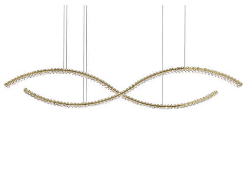 Люстра подвесная светодиодная Newport 8242N/160 gold CRYSTAL LED 80W 8800 Lm 3100-4000K золото