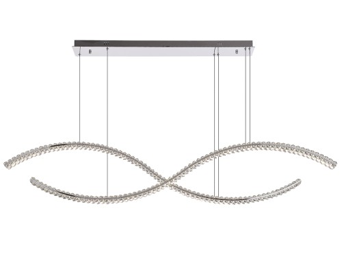 Люстра подвесная светодиодная Newport 8242N/160 chrome CRYSTAL LED 80W 8800 Lm 3100-4000K хром