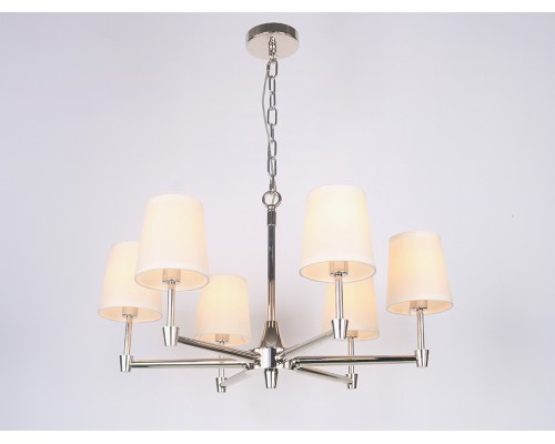 Люстра подвесная Newport 10156/C SHARON Е14 6*40W никель