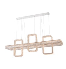 Люстра подвесная светодиодная Newport 8233+1N/S chrome CRYSTAL 2 LED 184W 10300Lm 3100-4000K хром