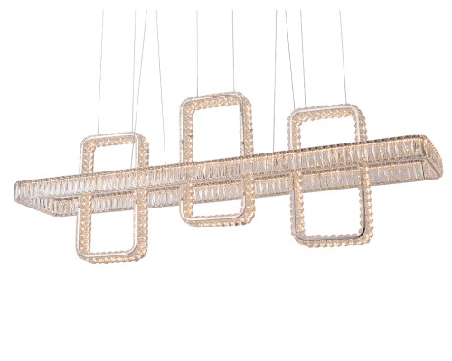 Люстра подвесная светодиодная Newport 8233+1/S chrome CRYSTAL 2 LED 103W хром