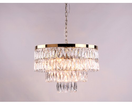 Люстра подвесная Newport 10125+5/C gold ELIZABETH Е14 10*40W золото шампань