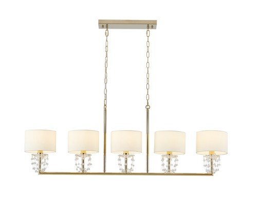 Люстра подвесная Newport 4365/S new gold OLIVIA E14 5*40W золото