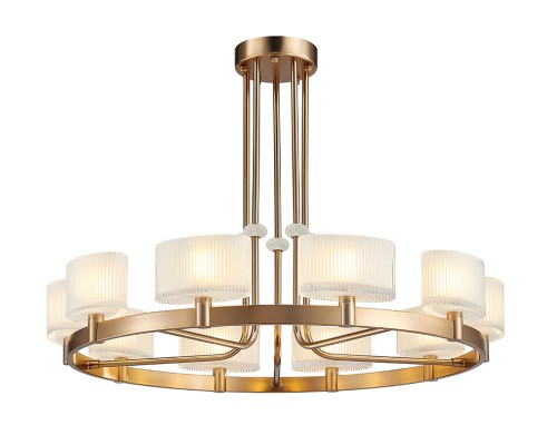 Люстра подвесная Newport 4338+2/C new gold JESSICA G9 10*40W французское золото