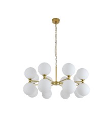 Люстра подвесная Newport 3840/80 С brass INGRID G9 16*25W латунь