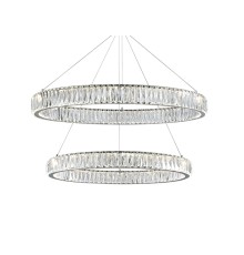 Потолочная чашка Newport 8240 D25 2 вертик.кольца chrome CRYSTAL хром