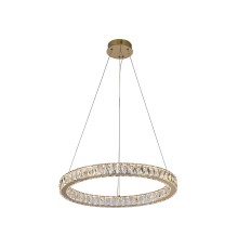 Люстра подвесная светодиодная Newport 8580/60 C gold KRISTA LED 2*44W 3100-4000K 4400Lm золото