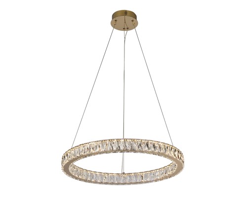 Люстра подвесная светодиодная Newport 8580/60 C gold KRISTA LED 2*44W 3100-4000K 4400Lm золото