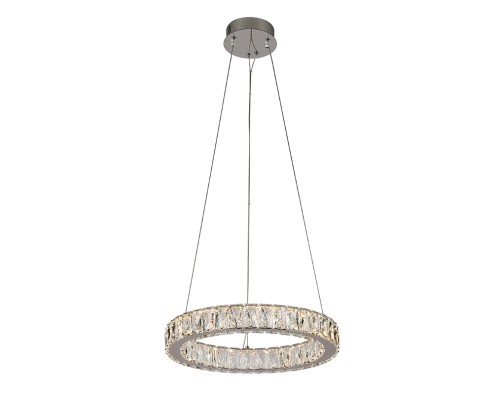 Люстра подвесная светодиодная Newport 8580/40 C chrome KRISTA LED 2*29W 3100-4000K 2900Lm хром