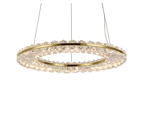 Люстра подвесная светодиодная Newport 8241N/400 gold CRYSTAL LED 27W 2970Lm 3100-4000K золото