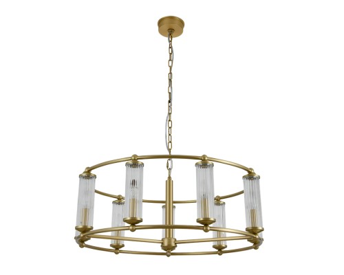 Люстра подвесная Newport 3729/C brass ERICA E14 9*25W латунь