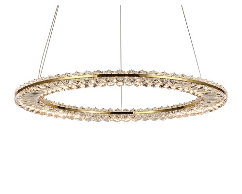 Люстра подвесная светодиодная Newport 8241N/600 gold CRYSTAL LED 45W 4950Lm 3100-4000K золото