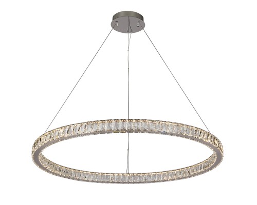 Люстра подвесная светодиодная Newport 8580/100 C chrome KRISTA LED 2*75W 3100-4000K 7500Lm хром