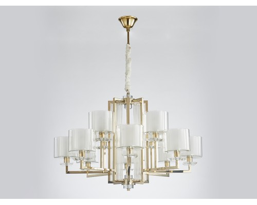 Люстра подвесная Newport 4408+4/C gold ALEXANDRA E14 12*40W золото