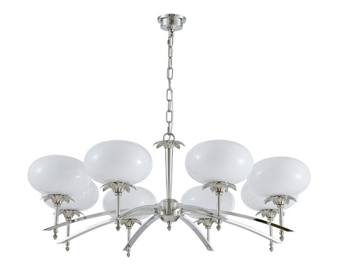 Люстра подвесная Newport 4658/C nickel DOMENICA E14 8*25W никель