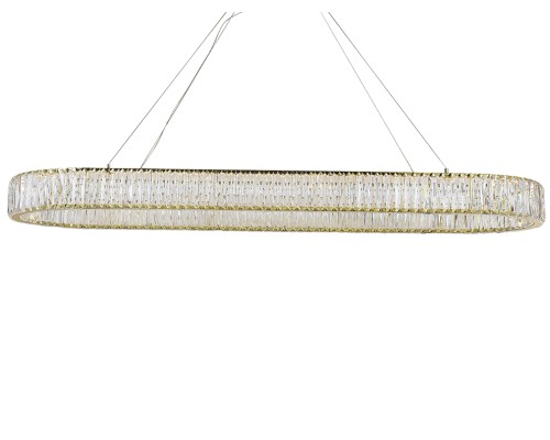 Люстра подвесная светодиодная Newport 8240N/140 oval gold CRYSTAL LED 76W 7040Lm 3100-4000K золото