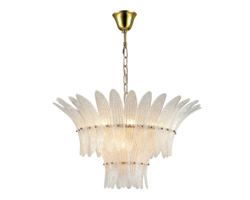 Люстра подвесная Newport 8812/C new gold white VICTORIA E14 12*40W золото