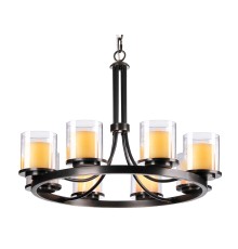 Люстра подвесная Newport 35008/C ALBA E14 8*40W черный+золото