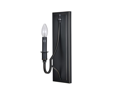 Бра Newport 3451/А black+gold DANIELA E14 1*40W черный+золото