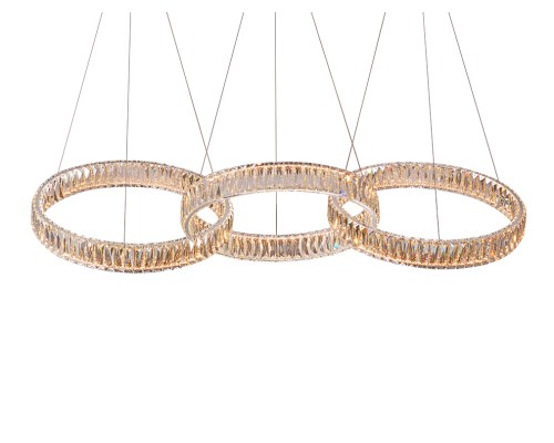 Люстра подвесная светодиодная Newport 8243/S chrome CRYSTAL LED 120W хром