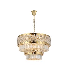 Люстра подвесная Newport 8301/60 C gold polished ASHLEY E14 16*40W золото шампань