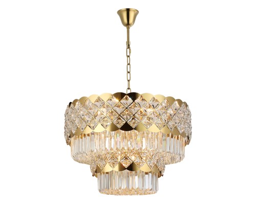 Люстра подвесная Newport 8301/60 C gold polished ASHLEY E14 16*40W золото шампань