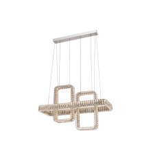 Люстра подвесная светодиодная Newport 8232+2N/S chrome CRYSTAL 2 LED 118W 6200Lm 3100-4000K хром