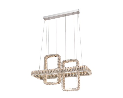 Люстра подвесная светодиодная Newport 8232+2N/S chrome CRYSTAL 2 LED 118W 6200Lm 3100-4000K хром