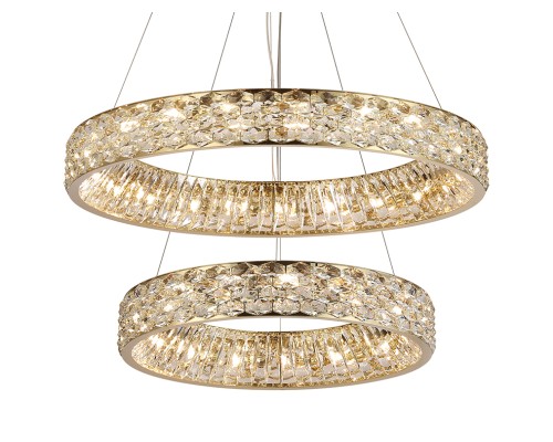 Потолочная чашка Newport 8530/8560 D14 2 вертик.кольца gold TIFFANY золото шампань