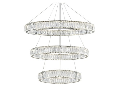 Потолочная чашка Newport 8240 D25 3 вертик.кольца chrome CRYSTAL хром